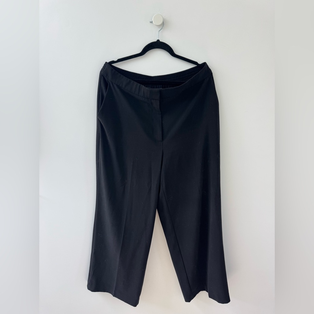 Halogen Black Elastic-Waist Pants
